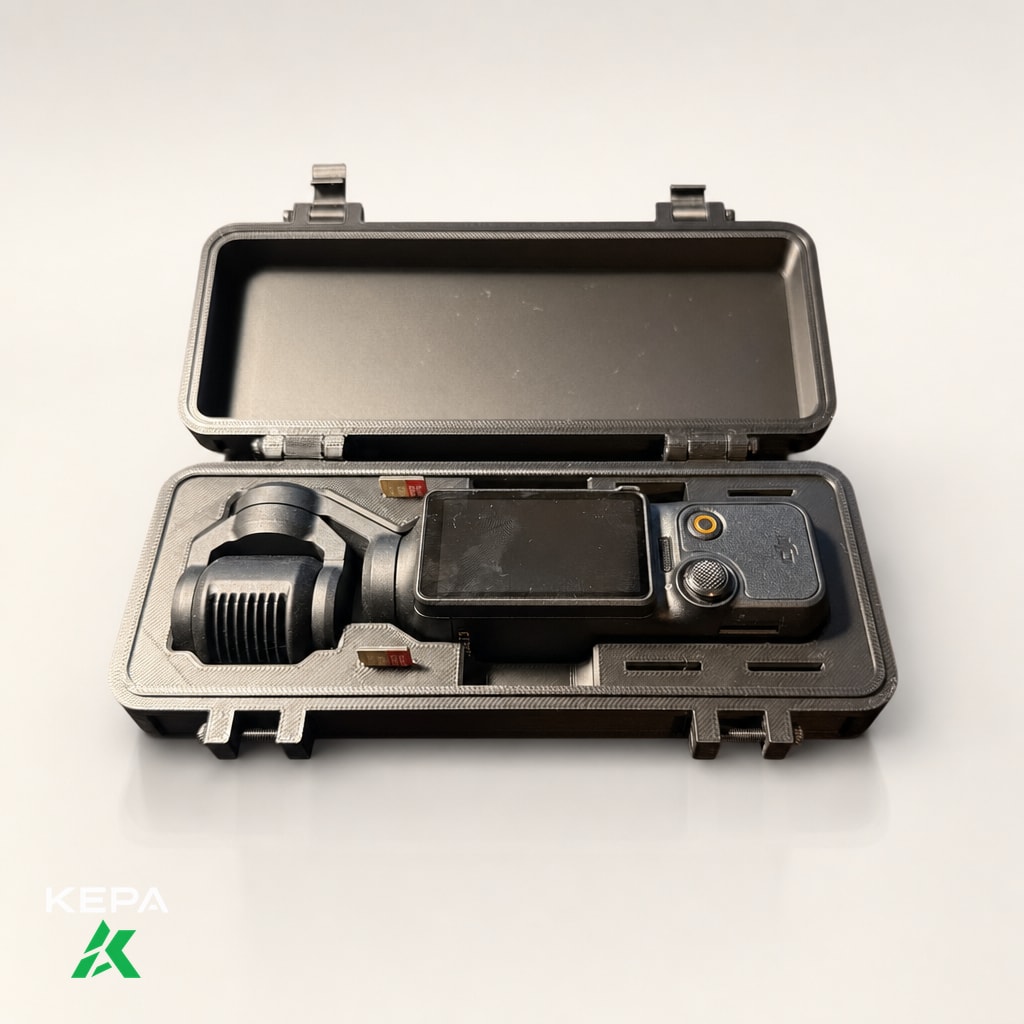 DJİ Osmo Pocket 3 Uyumlu Taşıma ve Koruma Kutusu – Darbe Dayanıklı Sert Kılıf Organizer (8x17x4 cm) görsel 2